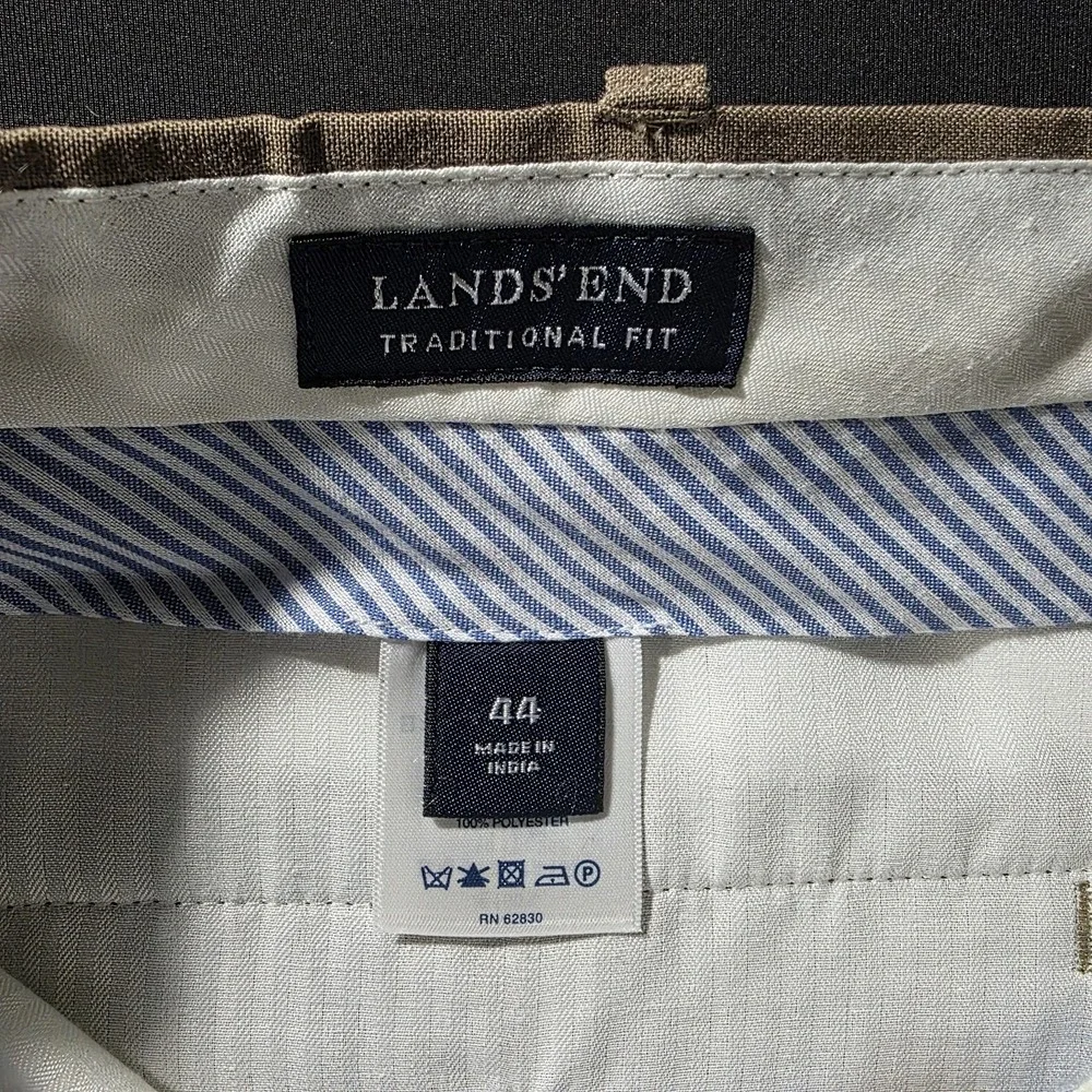 Lands' End Traditional Fit Men's Expandable Waist‎ 44x28.5 Quality Khakis Pants